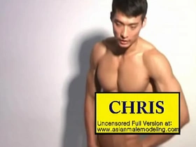 亚裔男模Chris chinese gay porn big cock